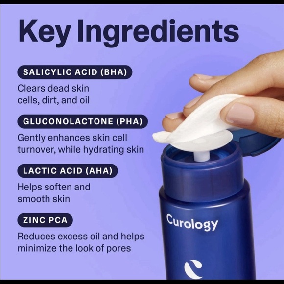 Curology Liquid Pore Exfoliant with 2% BHA, 8% AHA/PHA and 1% Zinc 4 fl oz - Picture 2 of 9